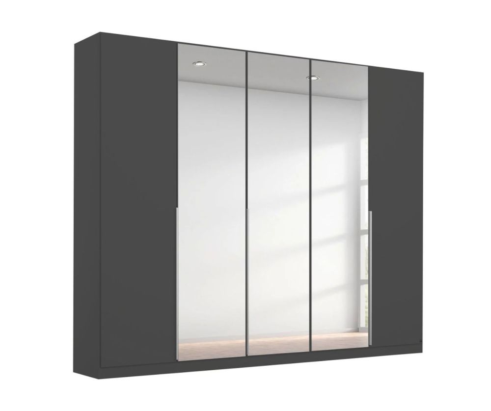 Rauch Alabama Sonoma Oak 5 Door 3 Mirrors Wardrobe
