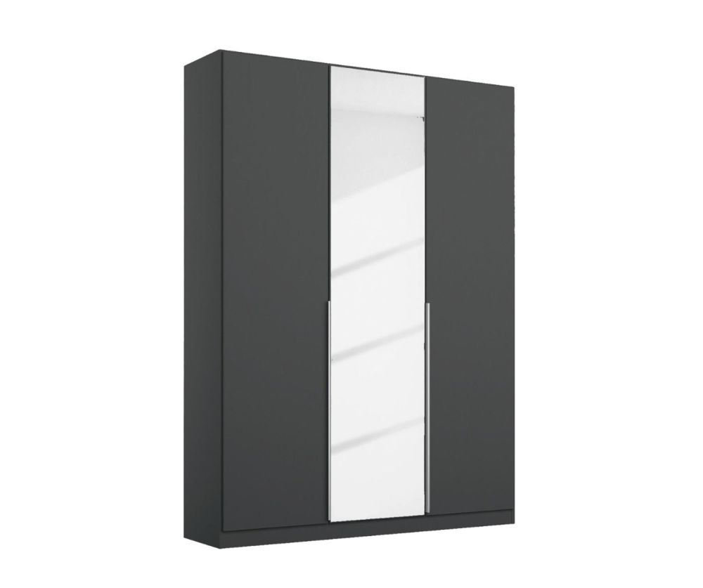 Rauch Alabama Metallic Grey 3 Door 1 Mirror Hinged Wardrobe