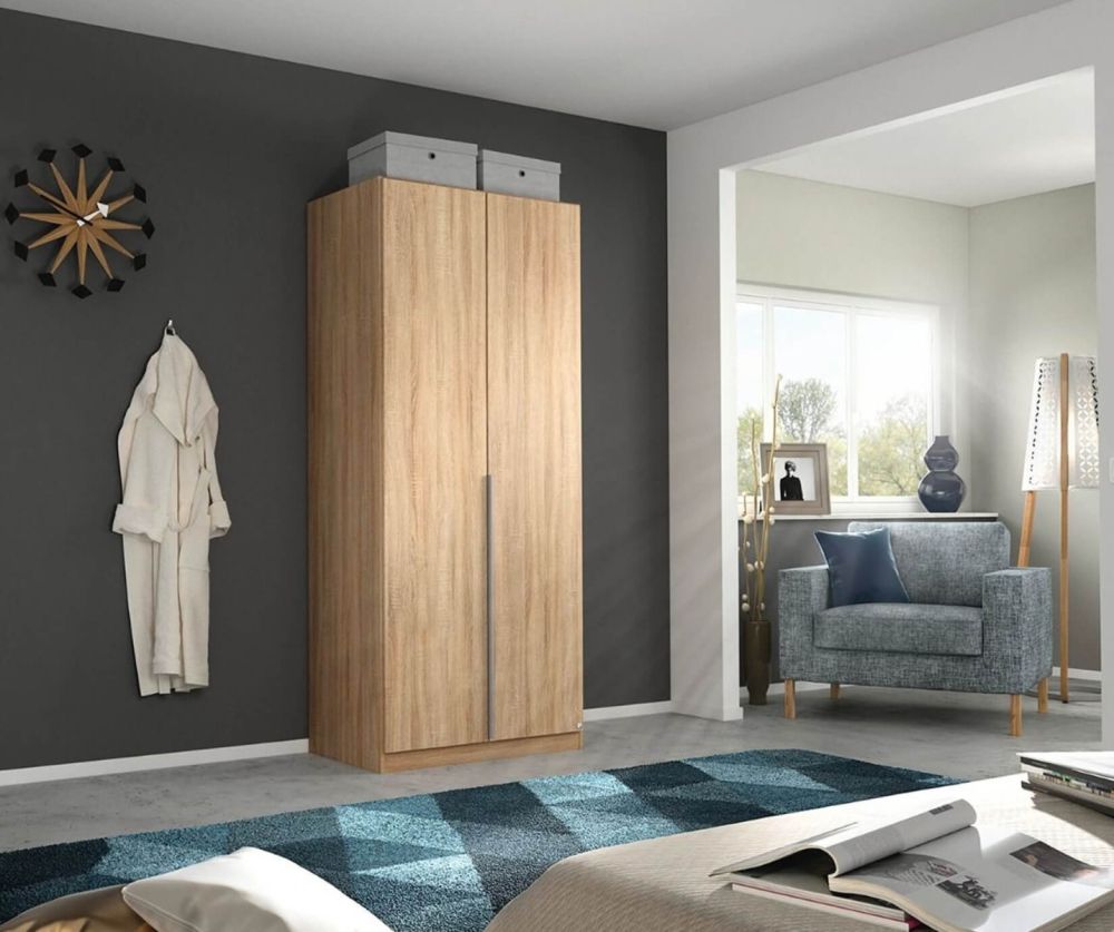 Rauch Alabama Artisan Oak 2 Door Hinged Wardrobe