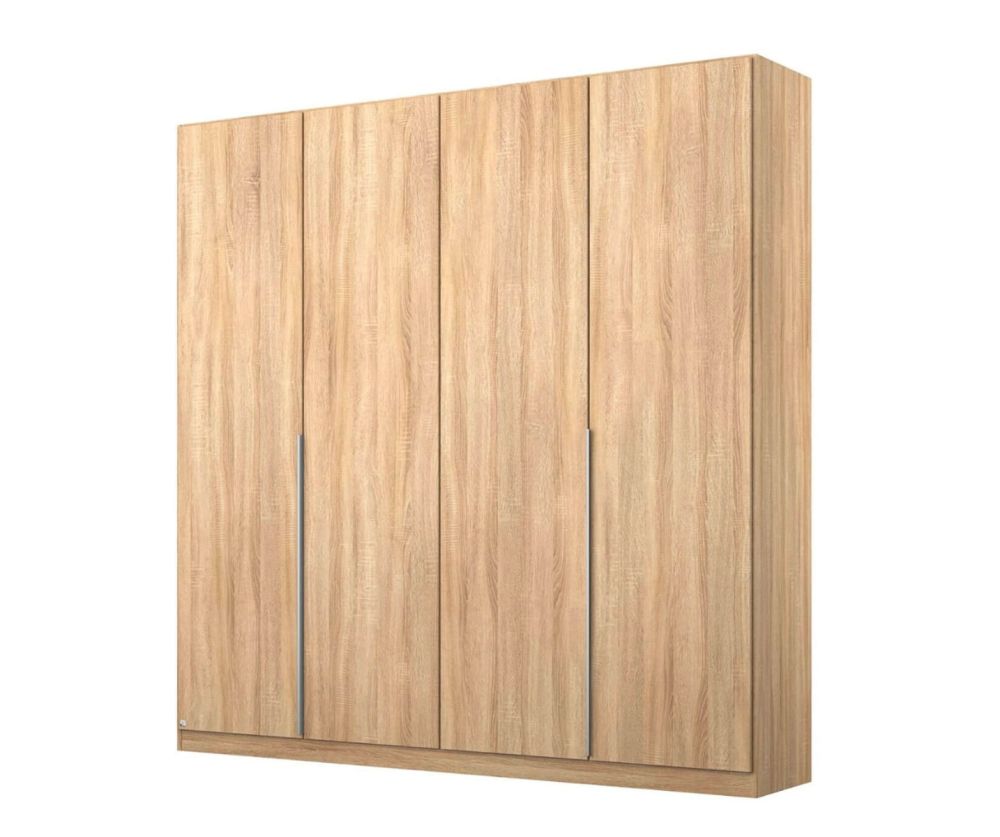 Rauch Alabama Sonoma Oak 4 Door Hinged Wardrobe-W181cm