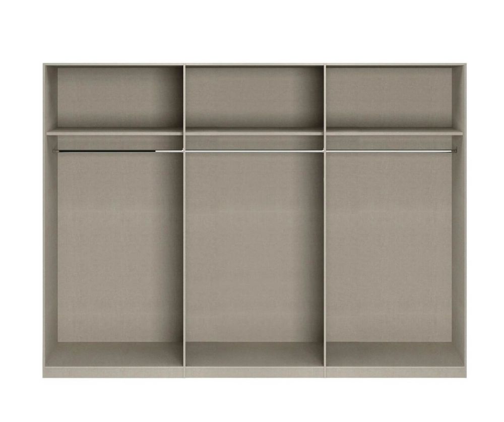 Rauch Alabama Alpine White 6 Door 2 Mirrors Wardrobe