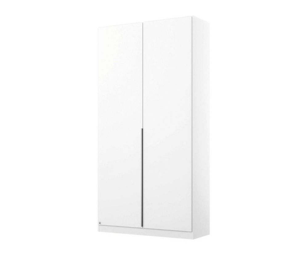 Rauch Alabama Alpine White Carcase with Alpine White Front 2 Door Hinged Wardrobe