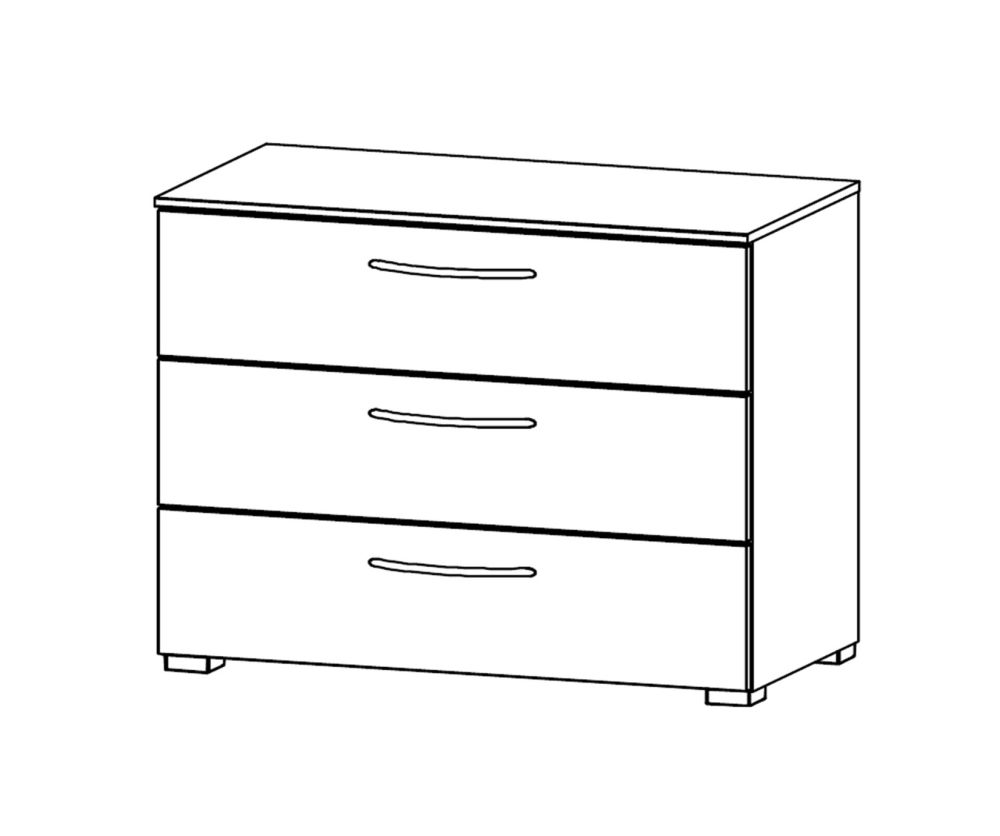 Rauch Aldono Sonoma Oak Carcase 3 Drawer Chest