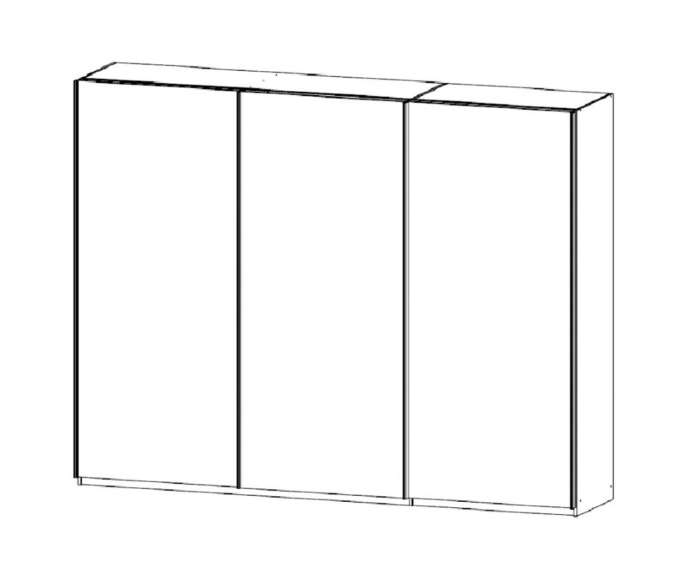 Rauch Essensa Sonoma Oak 3 Door Sliding Wardrobe with Chrome Coloured Handle (W271cm)