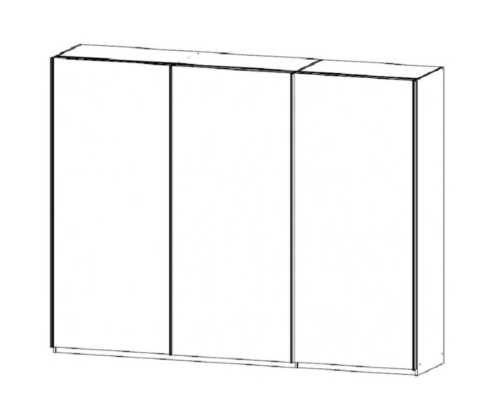 Rauch Essensa Sonoma Oak 3 Door Sliding Wardrobe with Carcass Coloured Handle (W271cm)