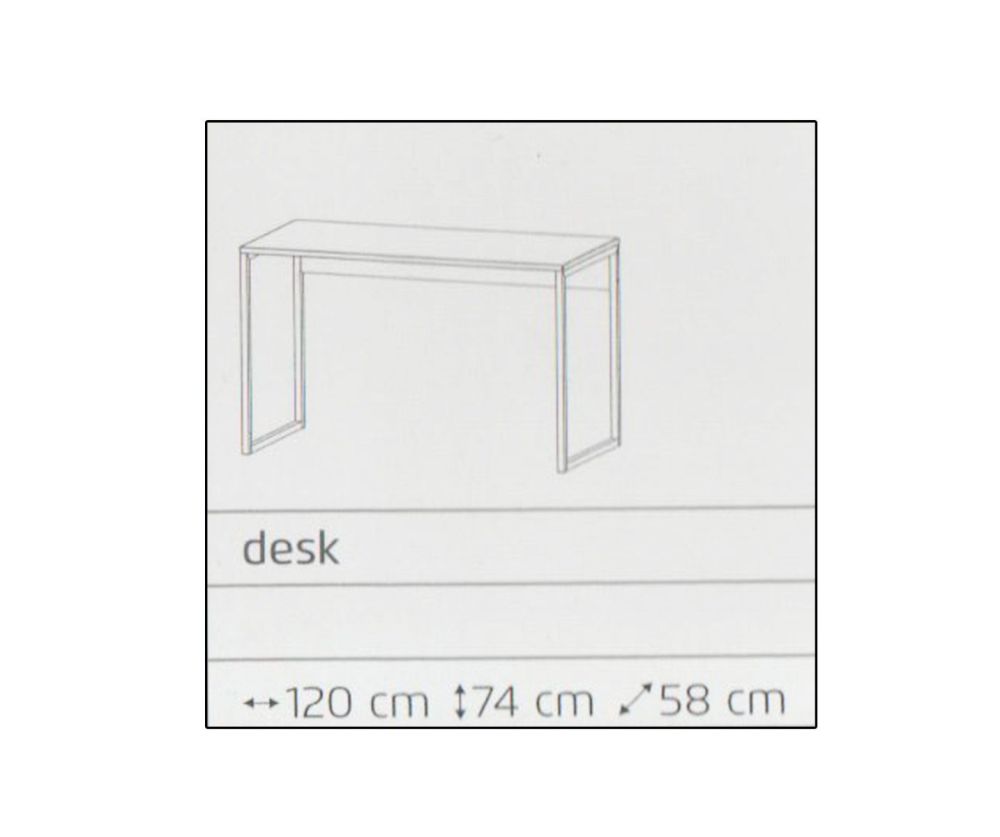 Rauch Lias Graphite Desk with Application Artisan Oak Colour