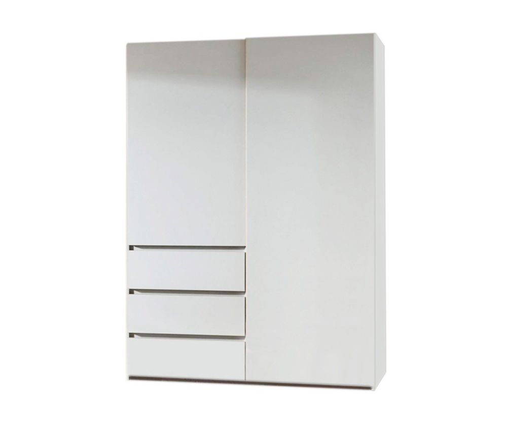 Rauch Lias Silk Grey 2 Door Sliding Wardrobe with Drawers(W151cm)