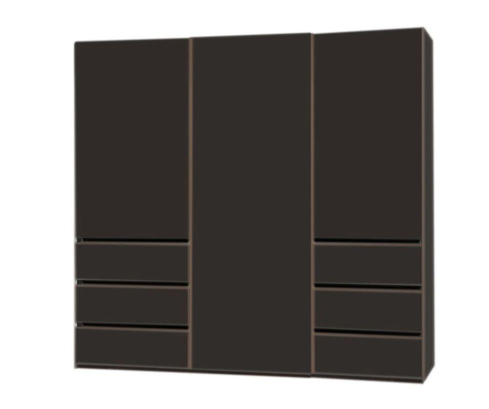 Rauch Lias Graphite 3 Door Sliding Wardrobe with Drawers (W226cm)