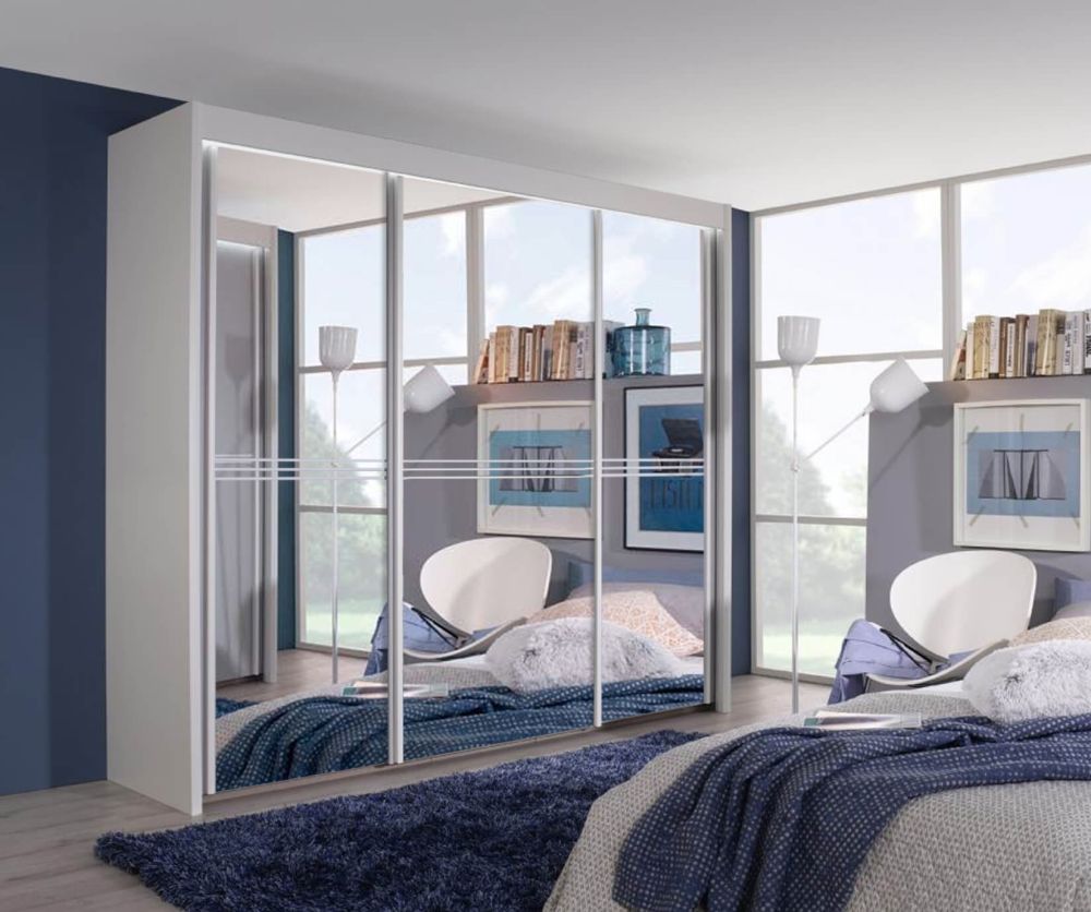 Rauch Ravello Sliding Wardrobe Front Mirror with 3 Strips