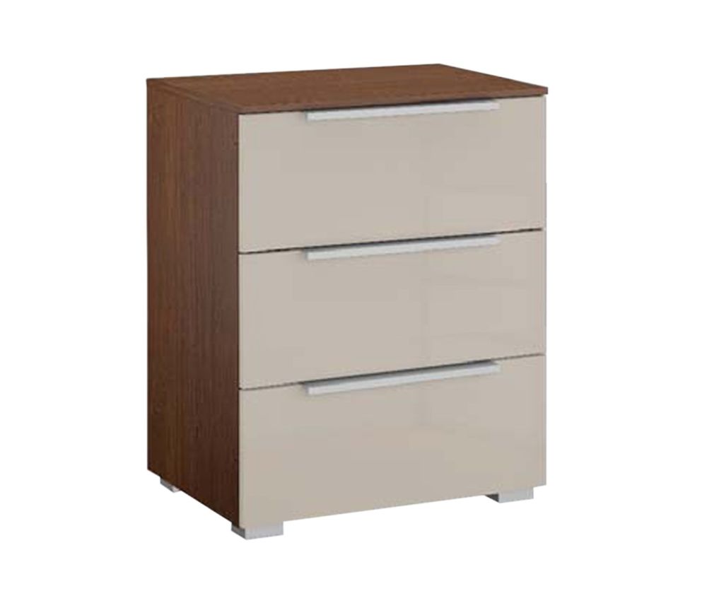 Rauch Zenaya Graphite 3 Drawer Bedside Cabinet