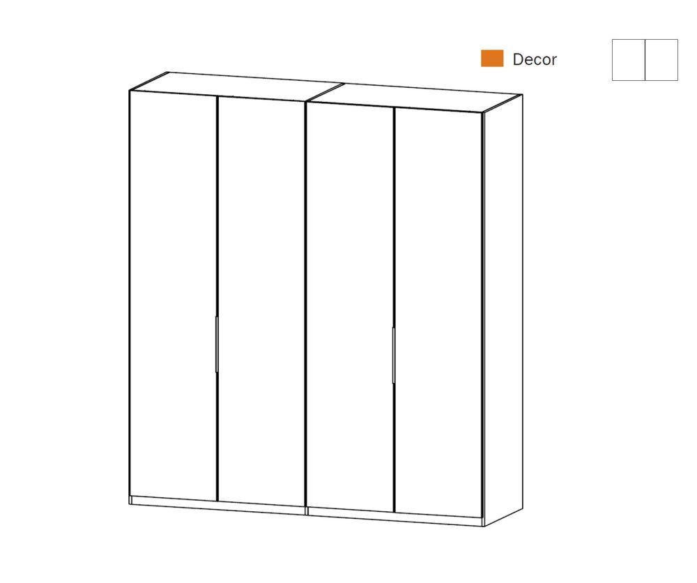 Rauch Zenaya Alpine White 4 Door Wardrobe