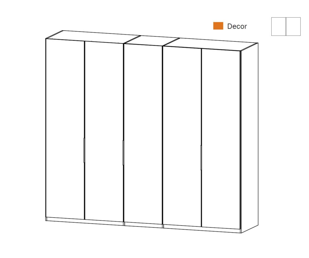 Rauch Zenaya Alpine White 5 Door Wardrobe