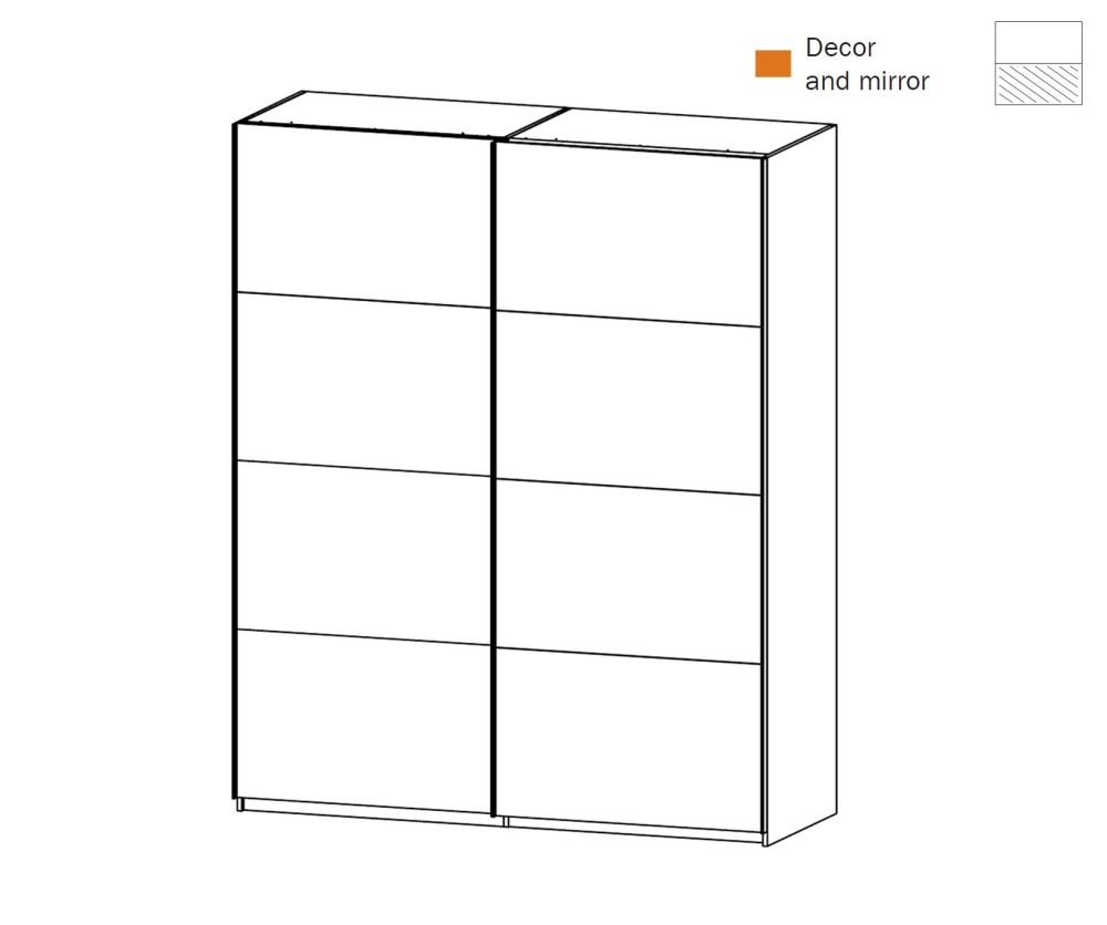 Rauch Zenaya Alpine White 2 Sliding Door Wardrobe (W181cm)
