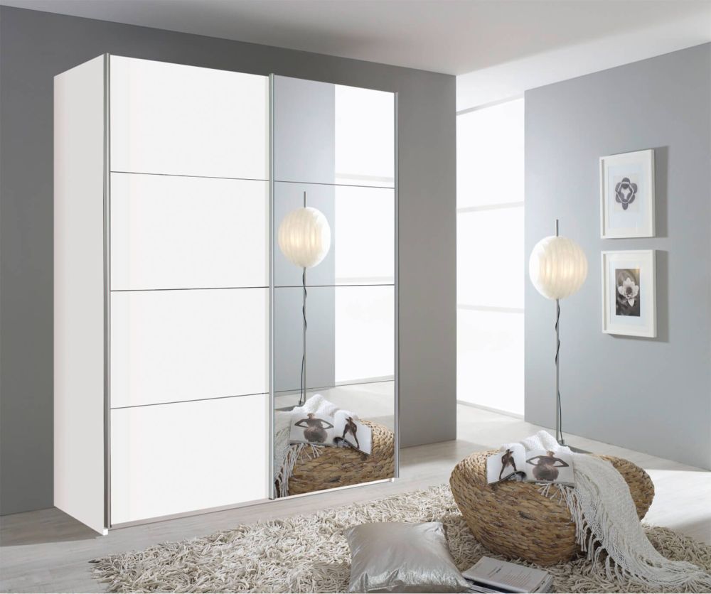 Rauch Zenaya Graphite 2 Sliding Door 1 Mirror Wardrobe (W181cm)