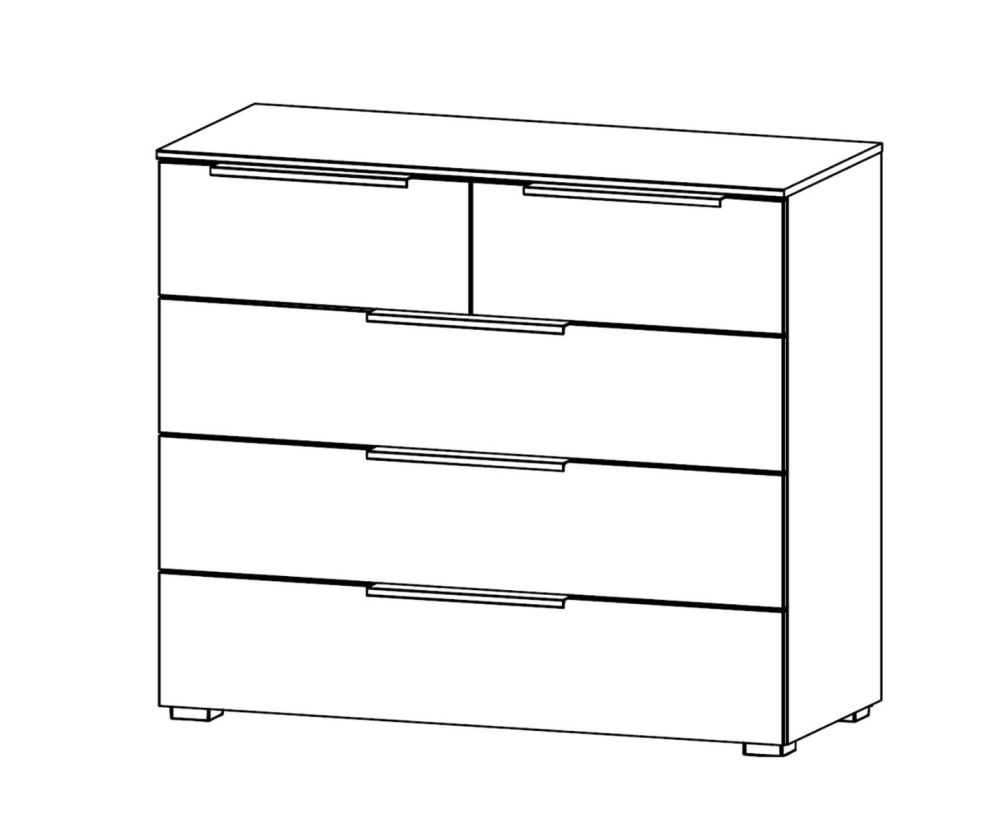 Rauch Zenaya Silk Grey Carcase 5 Drawer Chest