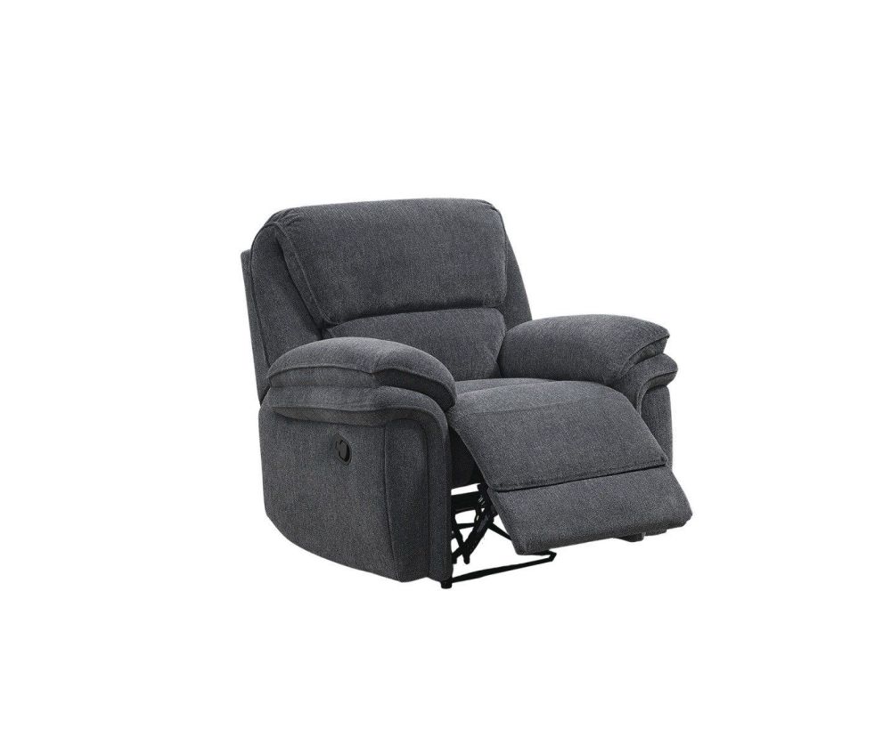 Sasha Dark Grey Recliner 3+1+1 Sofa Set