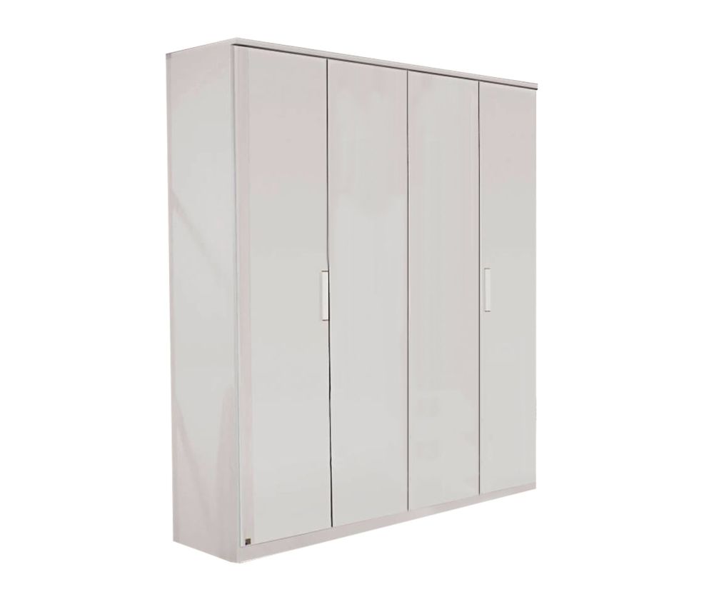 Rauch Rivera Alpine White 4 Door Wardrobe with Cornice (W181cm)