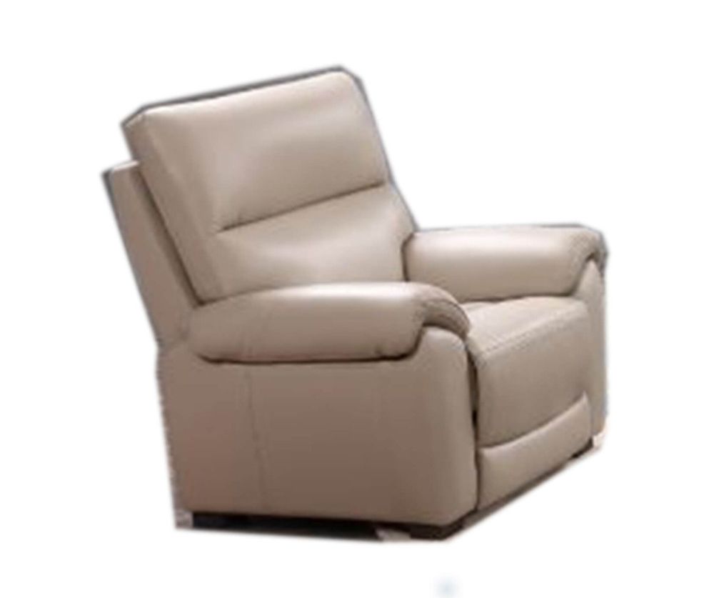 Furniture Link Rocco Chalk Leather Power Recliner Armchair