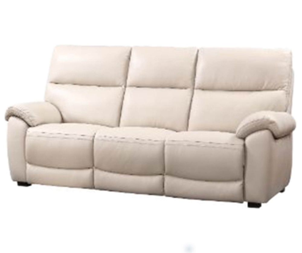 Furniture Link Rocco Chalk Leather 3 Seater Sofa