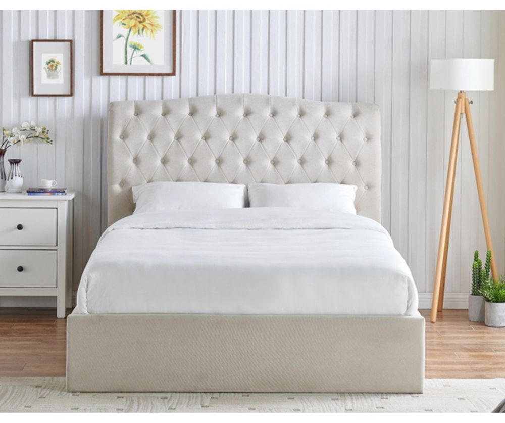 Limelight Rosa Natural Fabric Storage Bed Frame