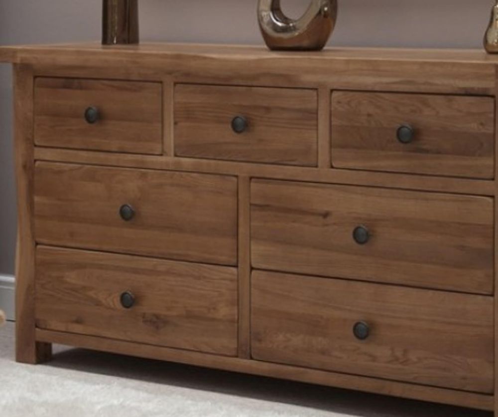 Homestyle GB Rustic Oak Multi Drawer Chest