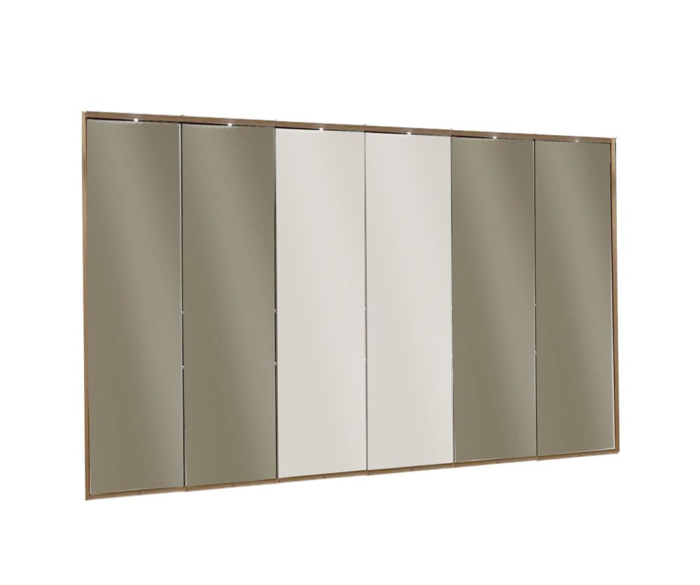 Wiemann Serena Sahara Glass with Parsol Bronze Mirror Door Wardrobe