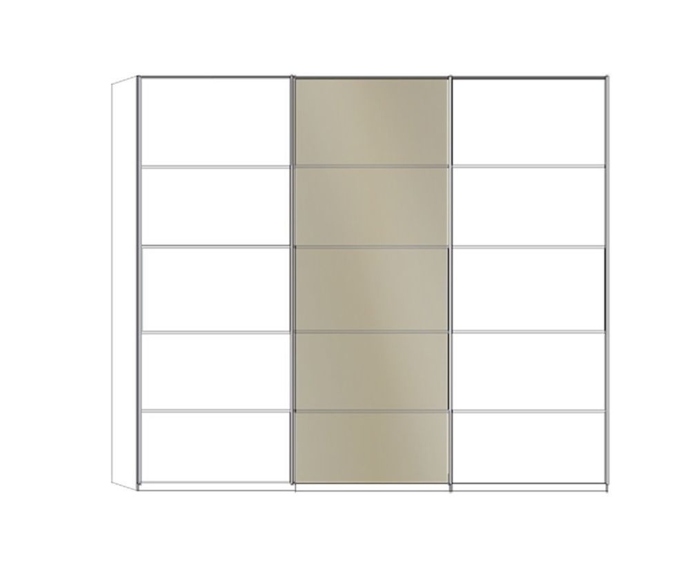 Wiemann Serena Sliding Door Wardrobe in Oak with Sahara Glass