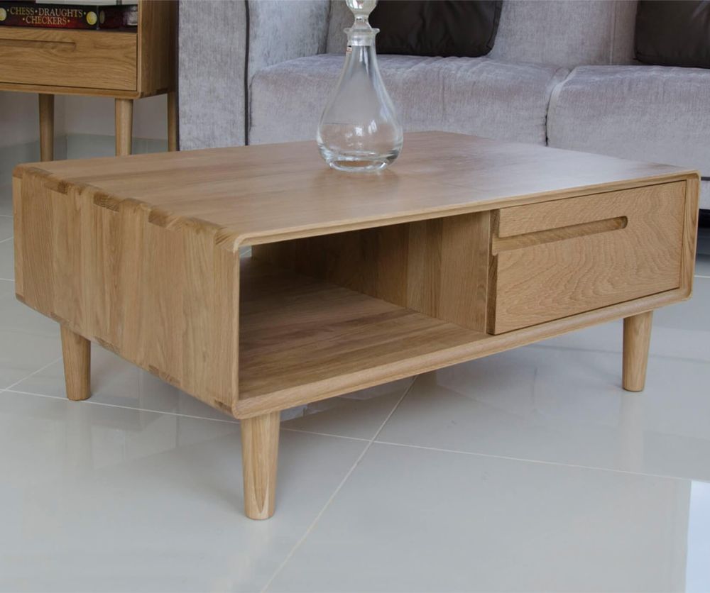 Homestyle GB Scandic Solid Oak 3x2 Coffee Table
