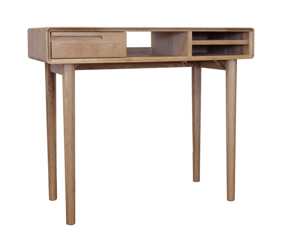 Homestyle GB Scandic Solid Oak Small Computer Desk