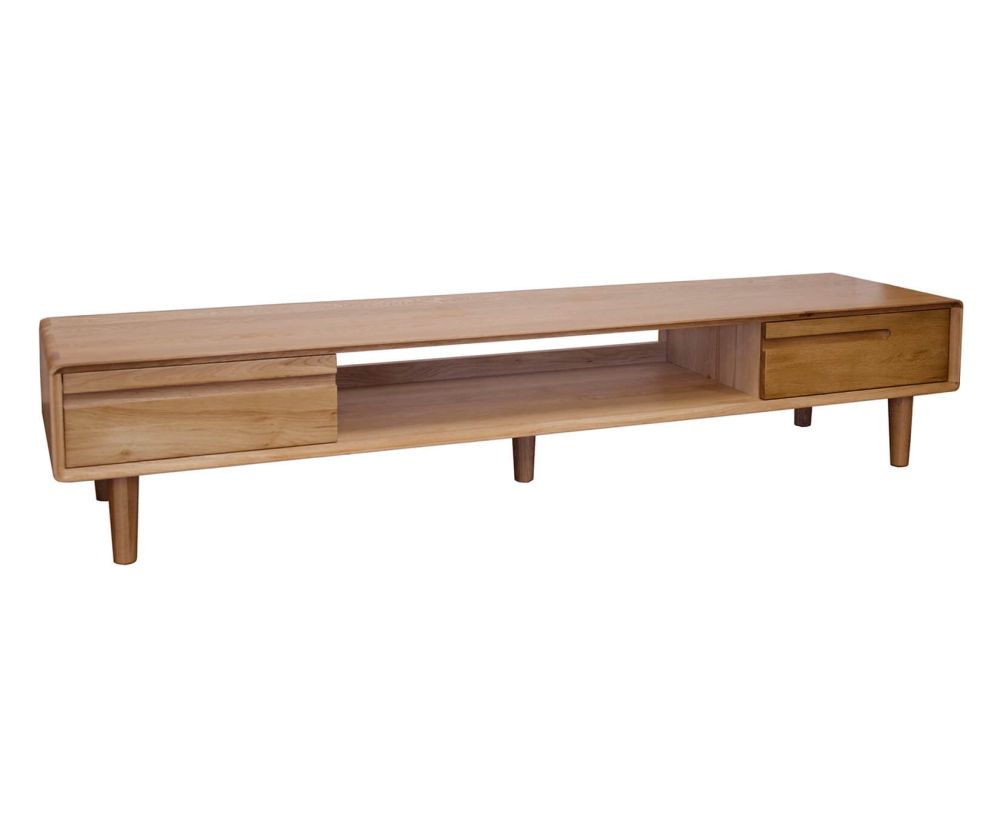 Homestyle GB Scandic Solid Oak Wide TV Unit