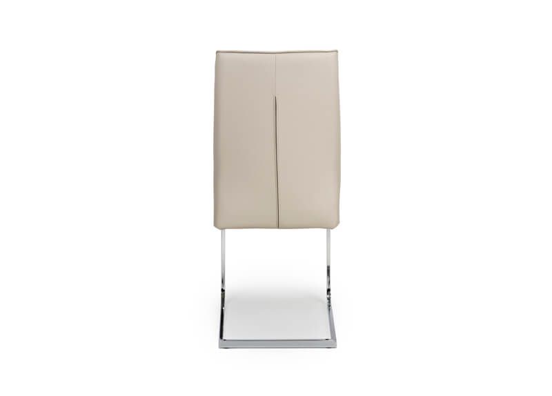 Furniture Link Seattle Taupe Faux Leather Dining Chair in Pair