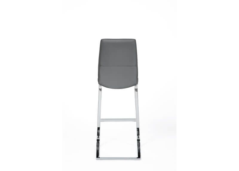 Furniture Link Seattle Grey Faux Leather Dining Stool in Pair