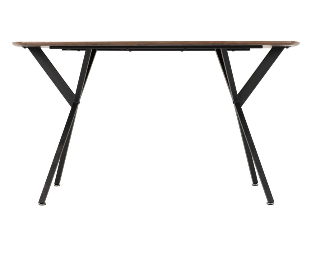Seconique Furniture Athens Medium Oak Effect Rectangular Dining Set with Avery Chairs – Black & Sapphire Blue Velvet