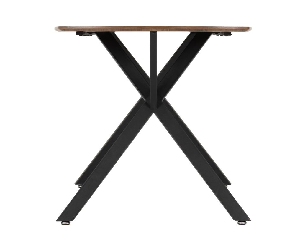 Seconique Furniture Athens Medium Oak Effect Rectangular Dining Set with Avery Chairs –  Black & Emerald Green Velvet