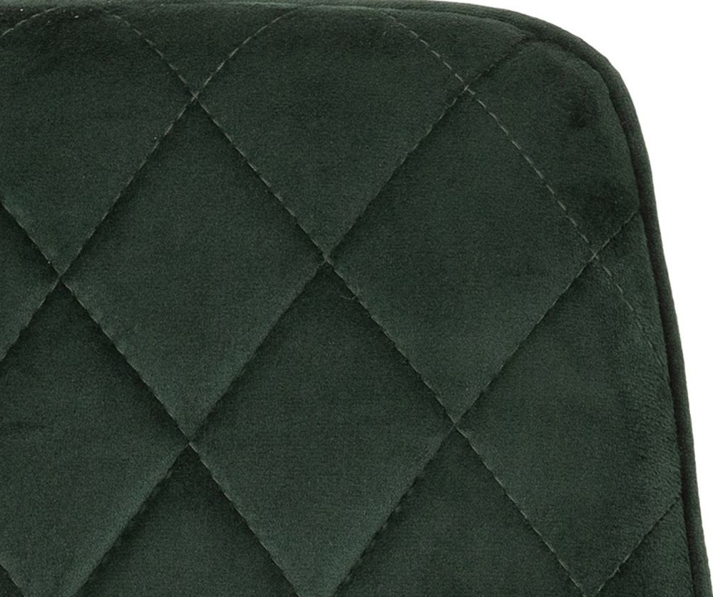 Seconique Furniture Athens Medium Oak Effect Rectangular Dining Set with Avery Chairs –  Black & Emerald Green Velvet