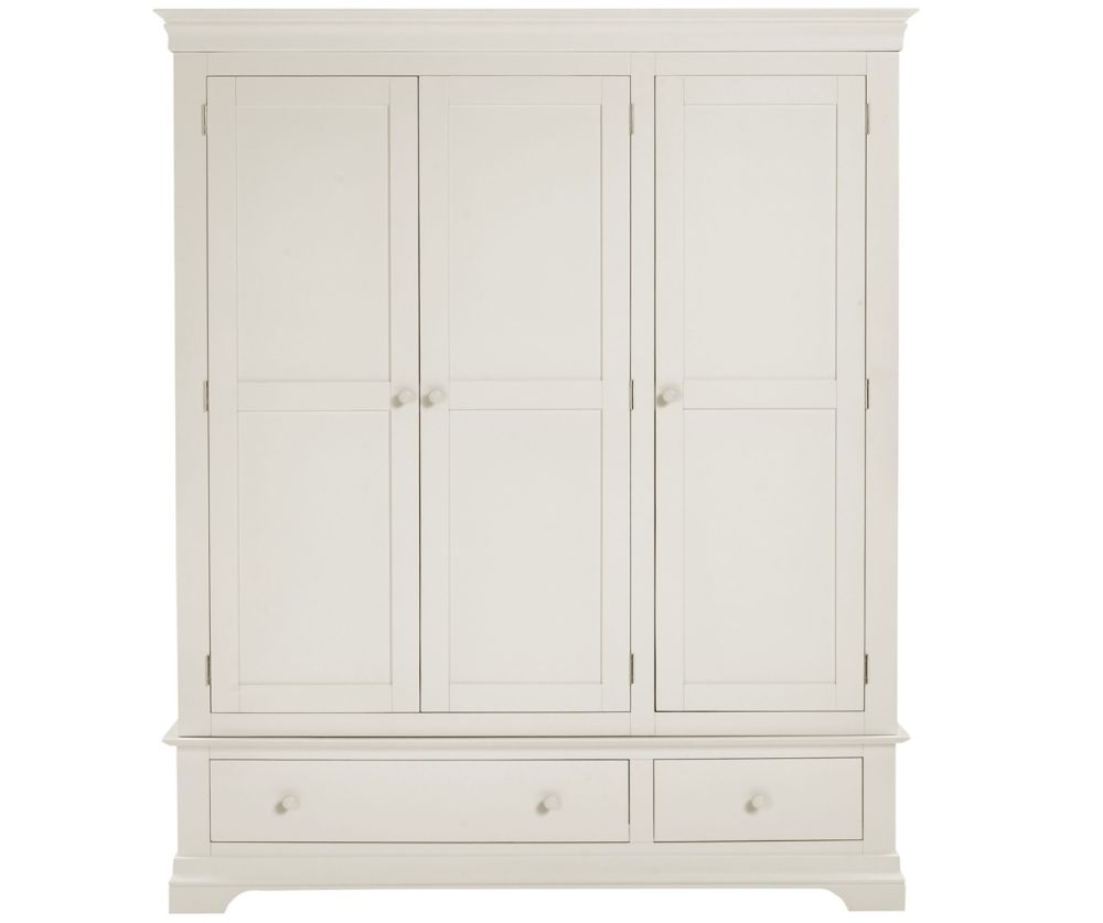 Seconique Furniture Bordeaux Ivory 3 Door Wardrobe 
