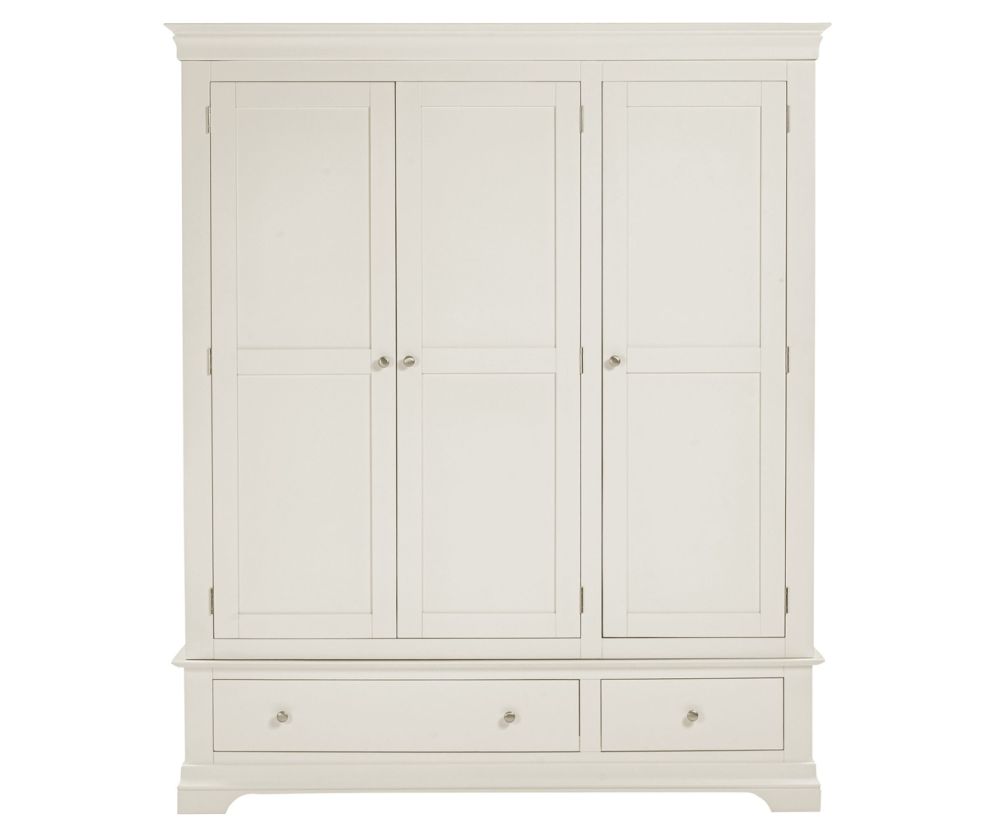 Seconique Furniture Bordeaux Ivory 3 Door Wardrobe 