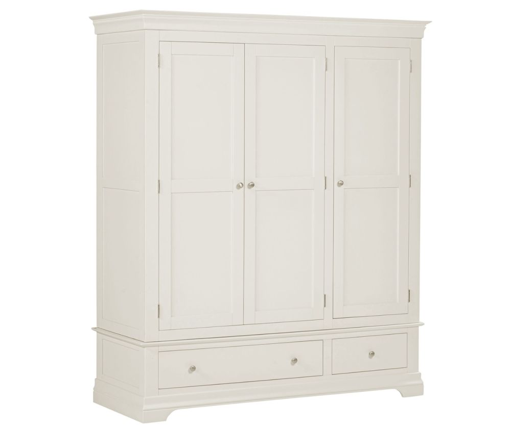 Seconique Furniture Bordeaux Ivory 3 Door Wardrobe 
