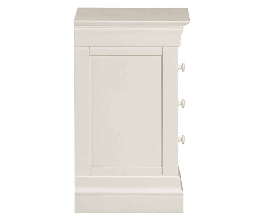 Seconique Furniture  Bordeaux Ivory 3 Drawer Bedside 