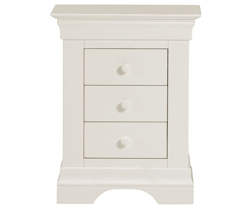 Seconique Furniture  Bordeaux Ivory 3 Drawer Bedside 