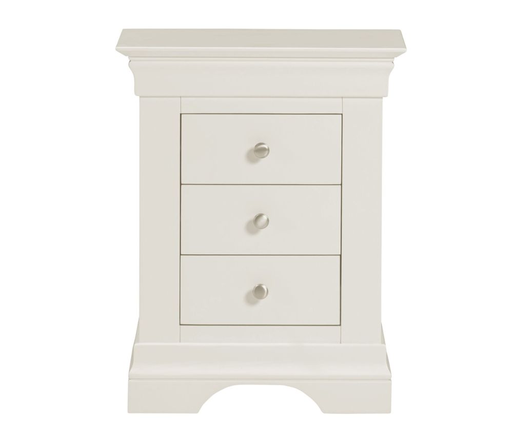 Seconique Furniture  Bordeaux Ivory 3 Drawer Bedside 