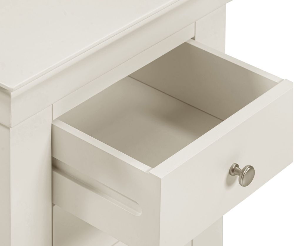 Seconique Furniture  Bordeaux Ivory 3 Drawer Bedside 