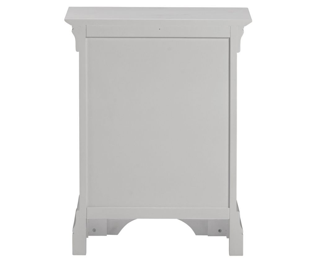 Seconique Furniture  Bordeaux 3 Drawer Bedside - Pebble Grey Finish 