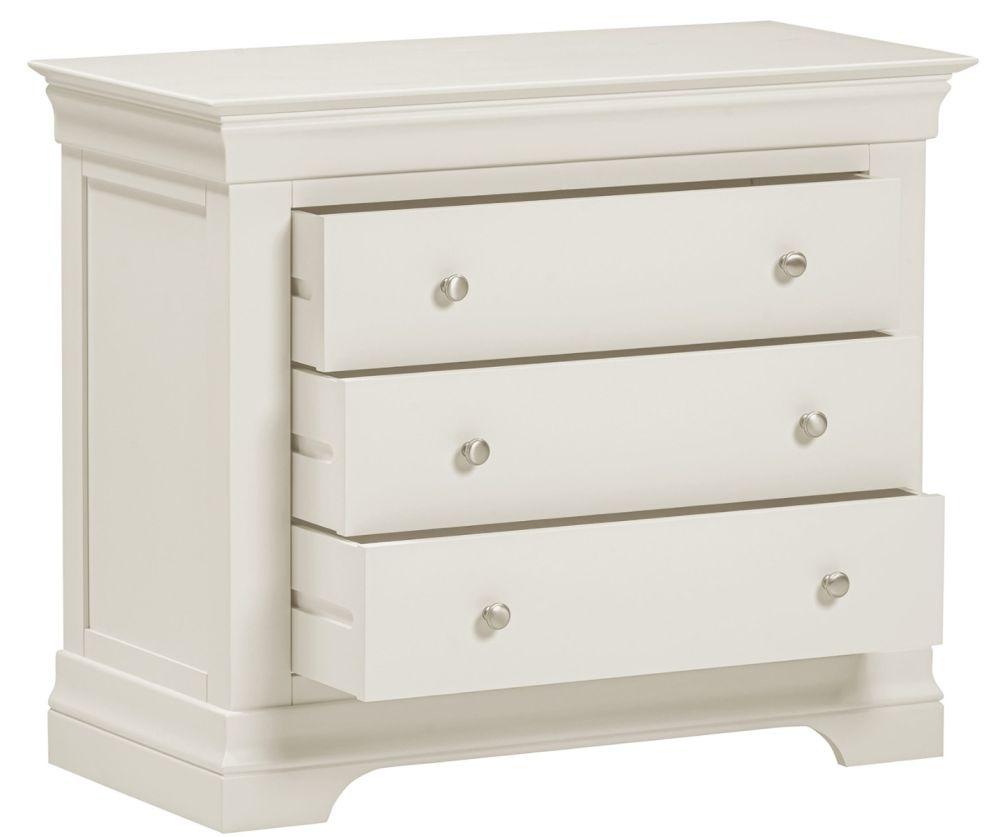  Seconique Furniture Bordeaux Ivory 3 Drawer Chest 