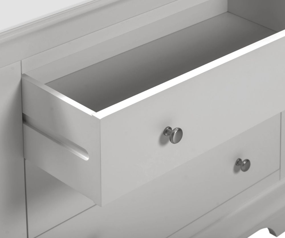  Seconique Furniture Bordeaux Pebble Grey 3 Drawer Chest  