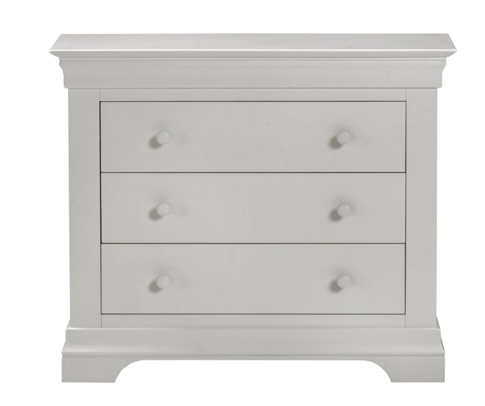  Seconique Furniture Bordeaux Pebble Grey 3 Drawer Chest  