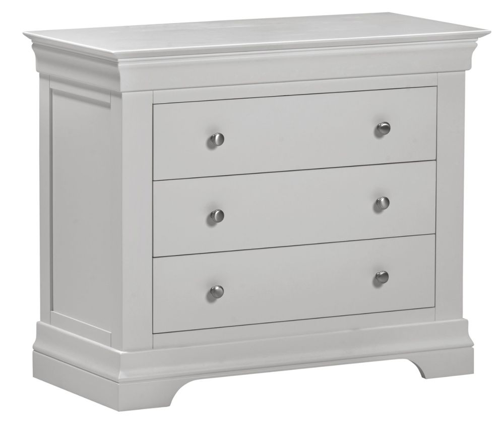  Seconique Furniture Bordeaux Pebble Grey 3 Drawer Chest  