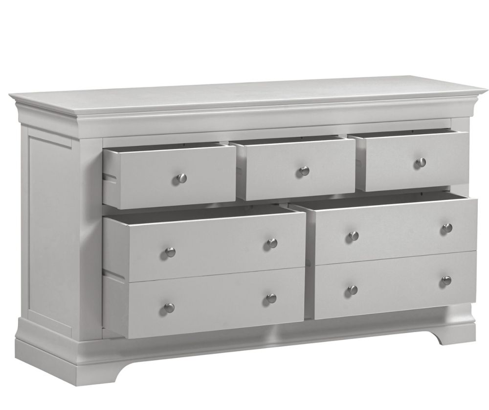  Seconique Furniture Bordeaux Pebble Grey 3+2 Drawer Chest 