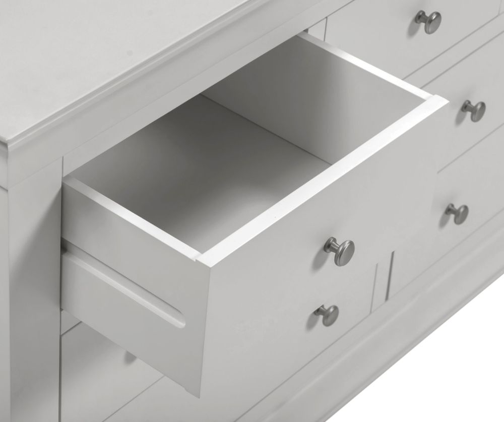  Seconique Furniture Bordeaux Pebble Grey 3+2 Drawer Chest 