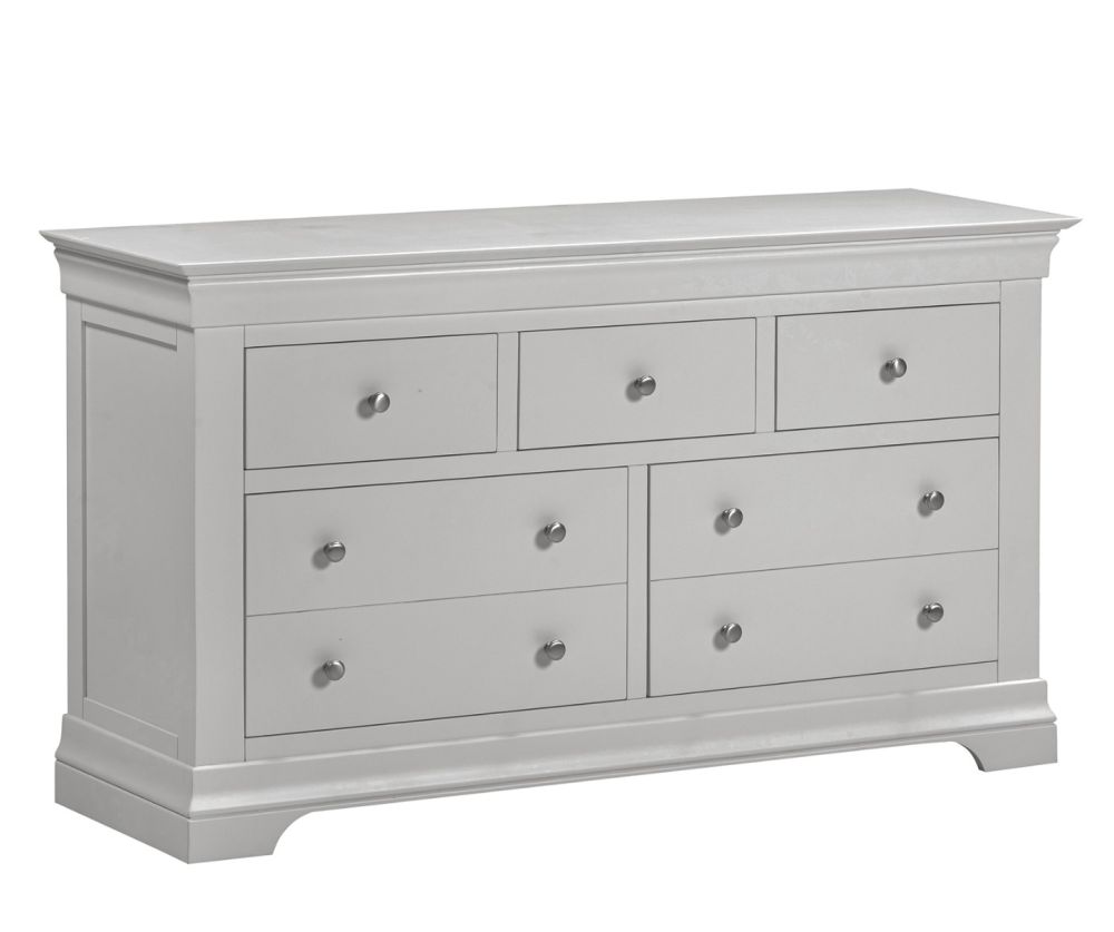  Seconique Furniture Bordeaux Pebble Grey 3+2 Drawer Chest 